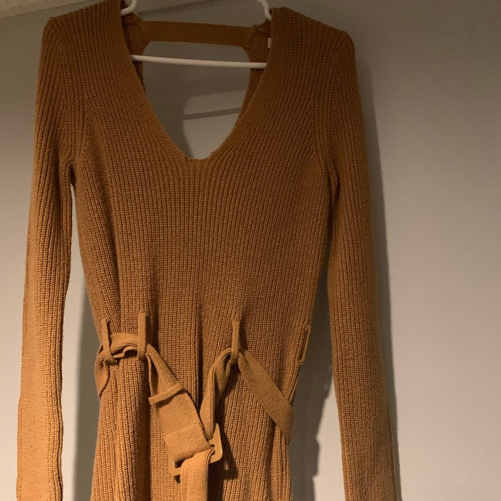 Carmel colored long sleeve dress